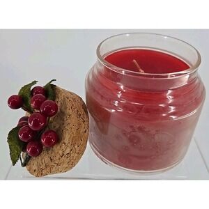 VTG NEW Original Recipe Scent By Mrs. Baker, 26 Oz Jar Candle W/ Holly Berry Top
